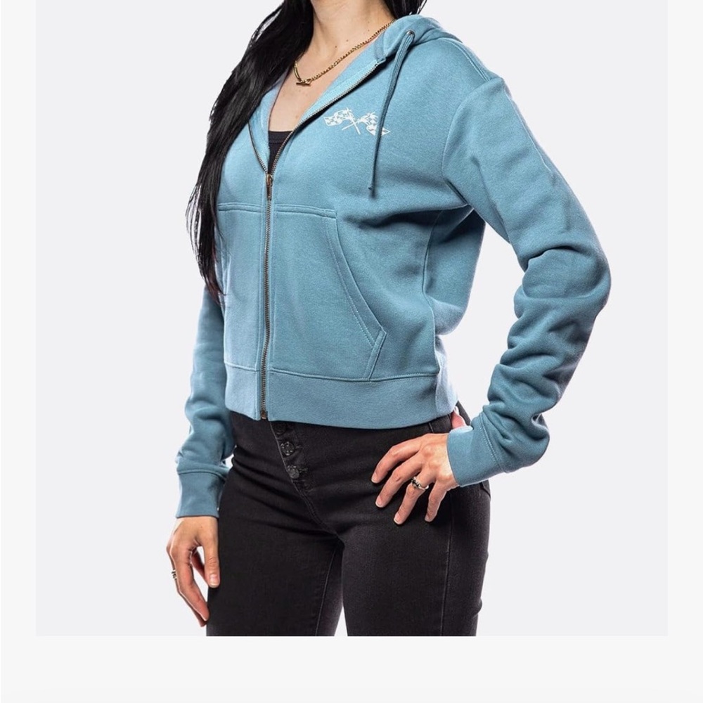 Denim Blue Women's Zip-Up Hoodie